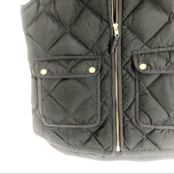 J CREW black down filled puffer EXCURSION VEST Size XS perfect for spring - Picture 2 of 7